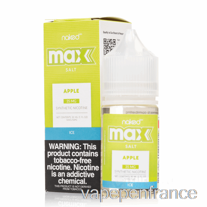 Pomme Glacée - Sel Max Nu - Stylo Vape 30 Ml 50 Mg